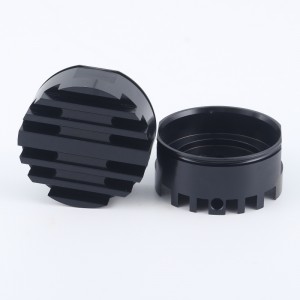 Custom extrusion CNC machining anodized round aluminum heat sink aluminum black led profile heatsink