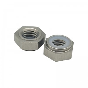 Carbon steel hex nut Built-in rubber ring Stainless Steel Milling Precision CNC Turning Parts